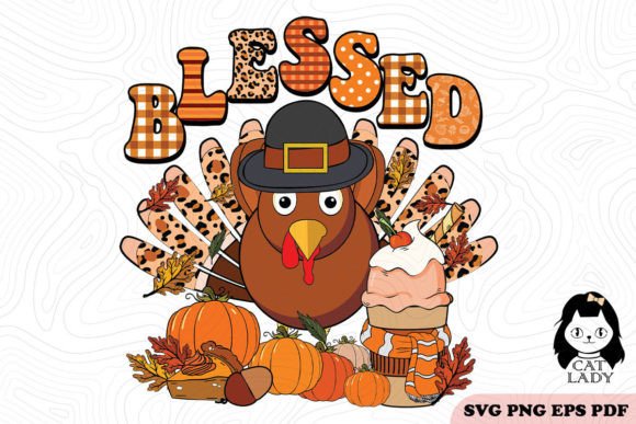 Blessed Turkey Thansgiving SVG PNG