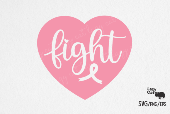 Breast Cancer Love Heart SVG Design