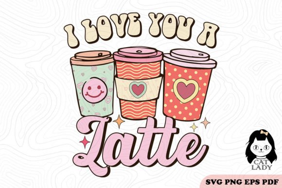Coffee Retro Valentine's SVG PNG