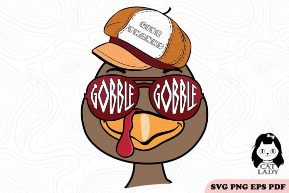 Give Thanks Gobble Thanksgiving SVG PNG