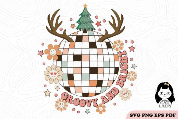 Groovy and Bright Disco Ball SVG PNG