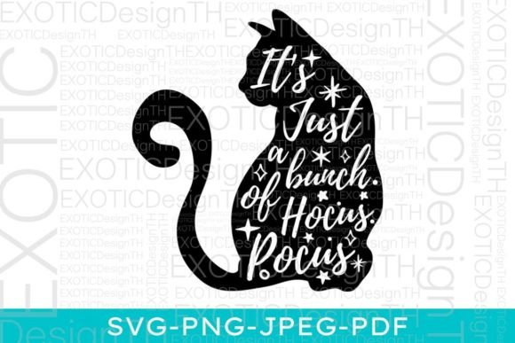 Hocus Pocus Black Cat Halloween Sign Cat