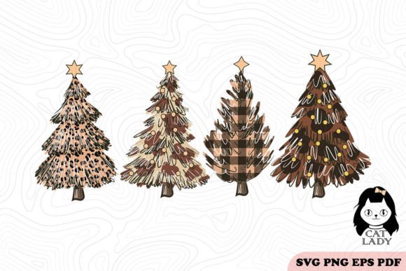 Howdy Christmas Trees SVG PNG