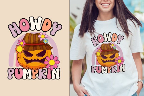 Howdy Pumpkin Retro Halloween Svg Design