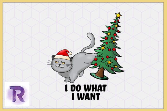I Do What I Want Cat Christmas Tree