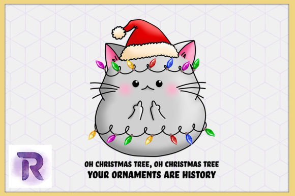 Naughty Cat Oh Christmas Tree
