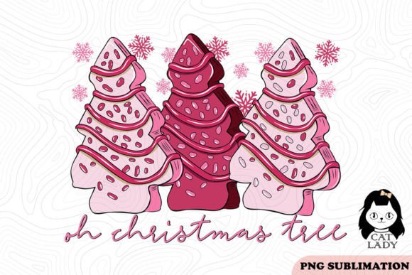 Oh Christmas Tree Pink Tree SVG PNG