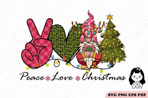 Peace Love Christmas SVG PNG