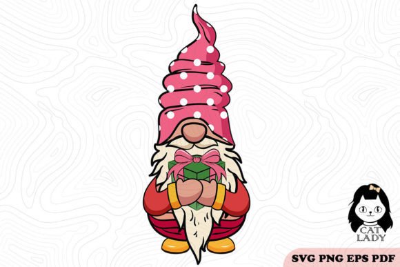 Pink Gnomes Christmas SVG PNG