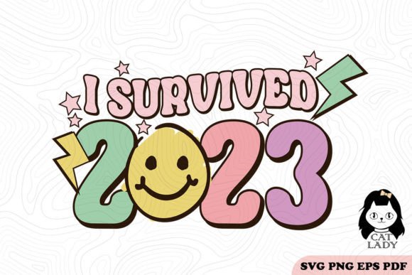 Retro I Survived 2023 SVG PNG