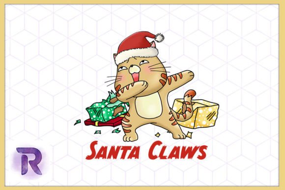 Santa Claws Naughty Cat Sublimation