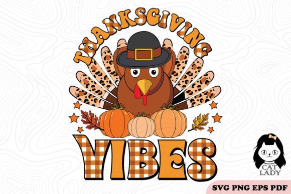 Thanksgiving Vibes Turkey SVG PNG